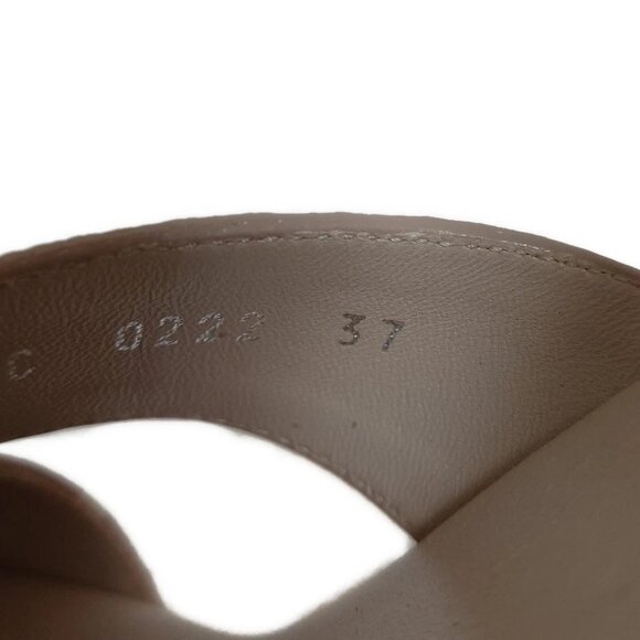 LOUIS VUITTON - Gray Beige Cream Women's Sandals Hemp 558-081525 - Picture 6 of 6